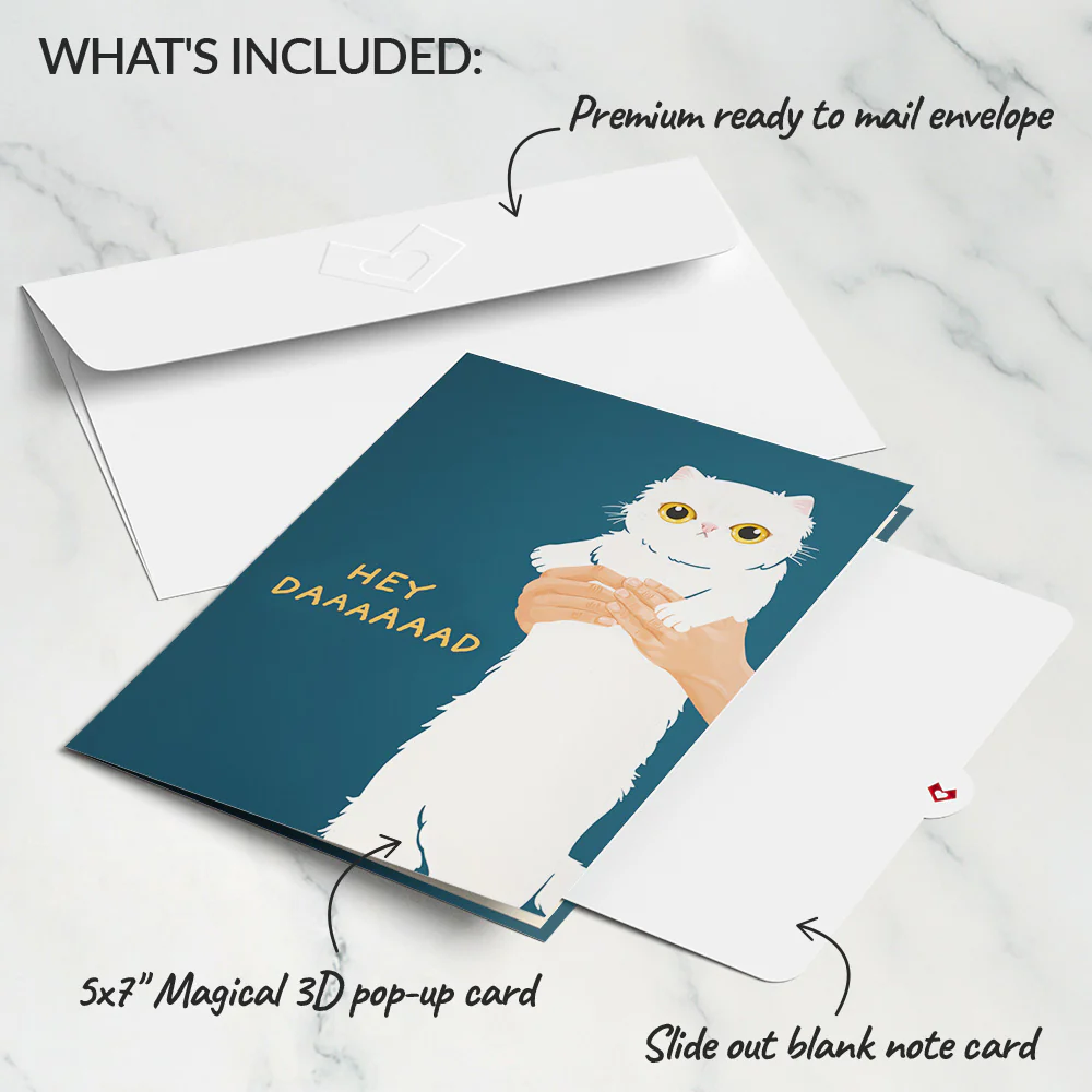 Cat Dad Pop-Up Card - Image 5