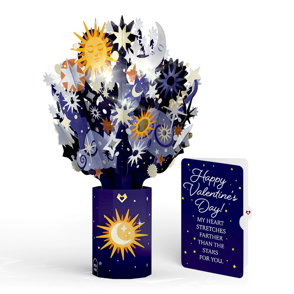 Celestial Sky Valentine Light-Up Bouquet and Sentiment Set
