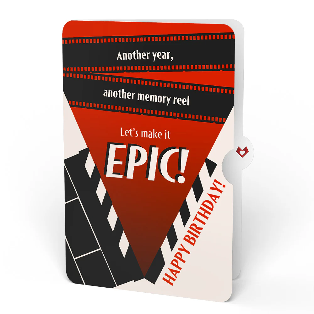 Champagne Toast Birthday Pop-Up Card and Epic Reel Sentiment Set - Image 4