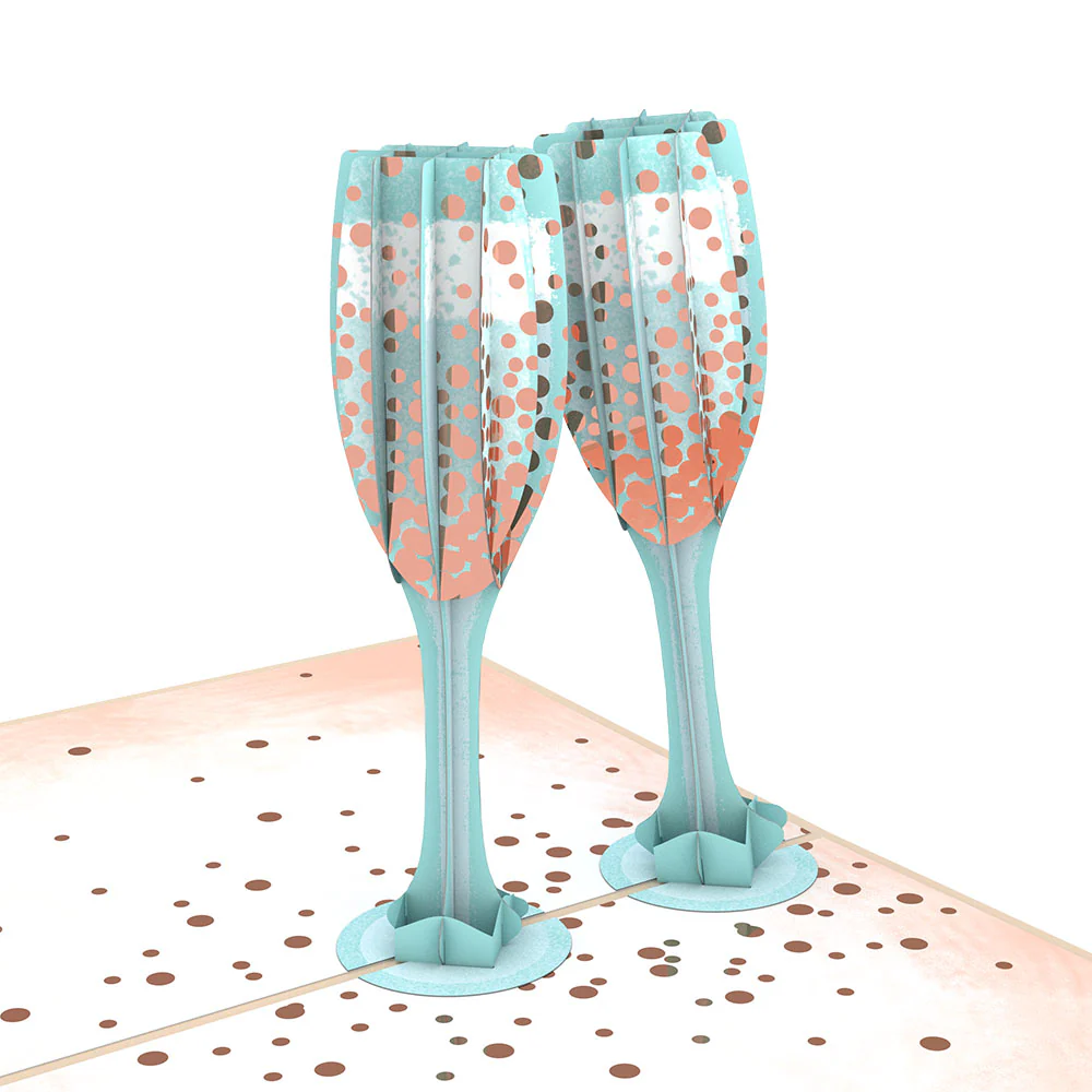 Champagne Toast Birthday Pop-Up Card and Sentiment Set for Any Man - Image 3