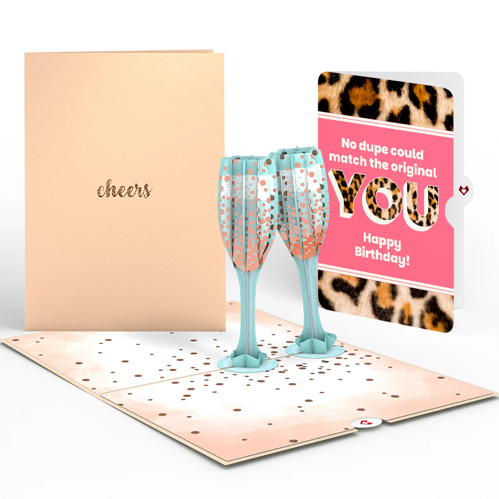 Champagne Toast Birthday Pop-Up Card and The original YOU Sentiment Set