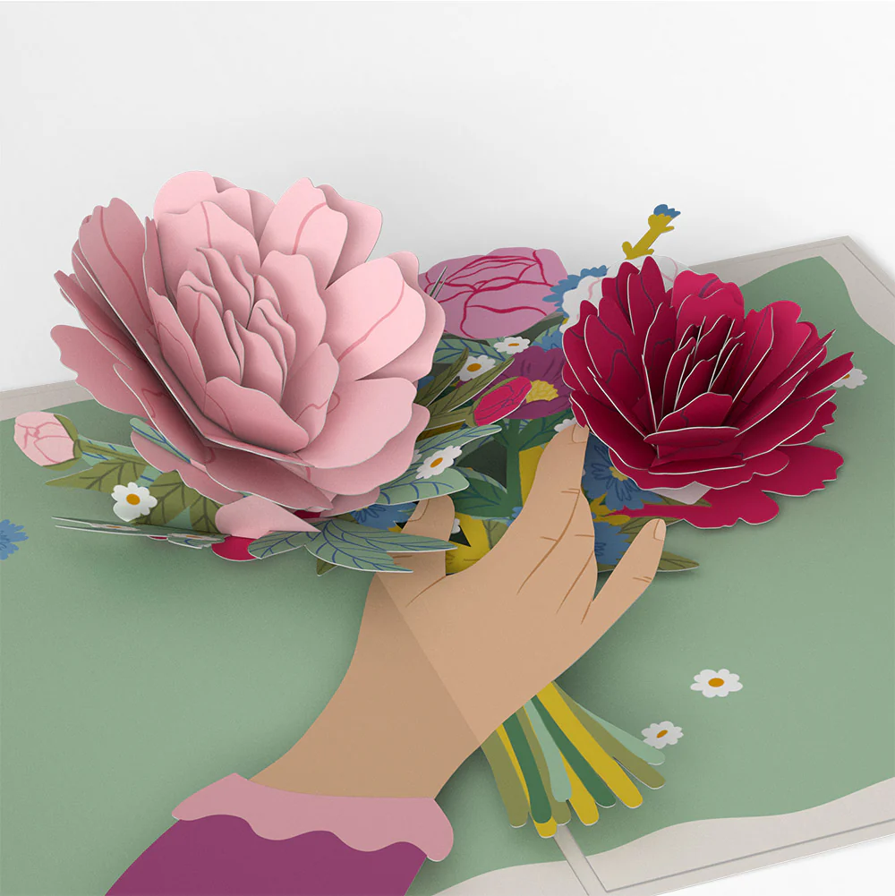 Charming Flower Bunch Mother’s Day Pop-Up Card and Vintage Blossom Sentiment Set for Mom - Image 3