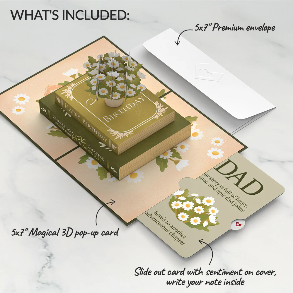 Cheers to a New Chapter Birthday Pop-Up Card and Sentiment Set for Dad - Image 2