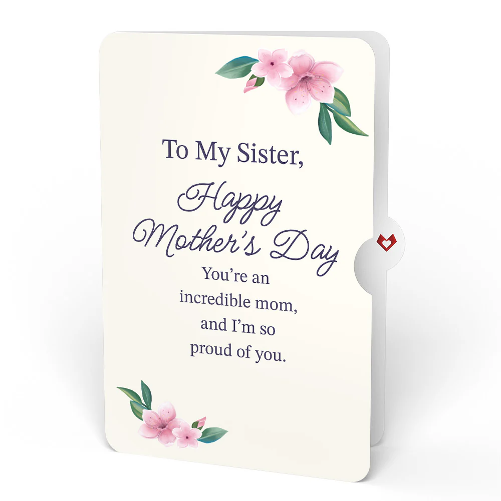 Cherry Blossom Basket with Cardinals Mother's Day Pop-Up Card and Sentiment Set for Sister - Image 4