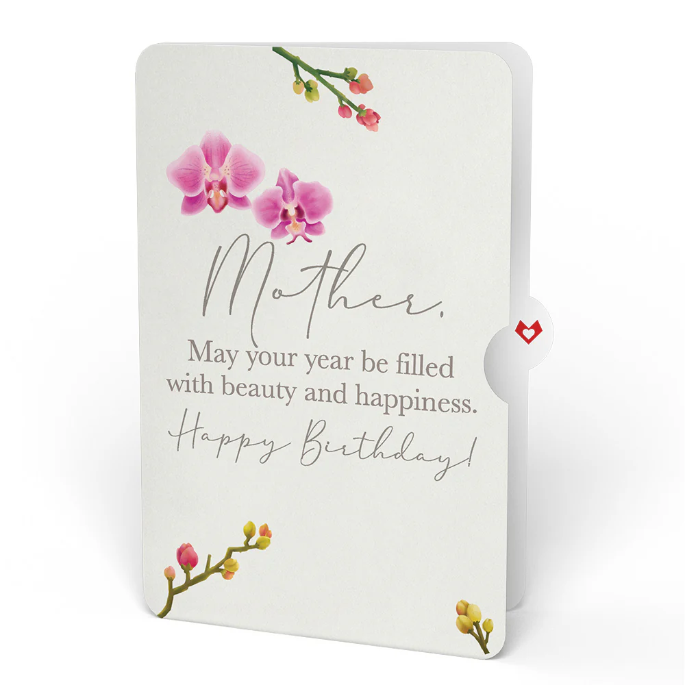 Cherry Blossom Birthday Bouquet and Sentiment Set for Mother  - Image 4