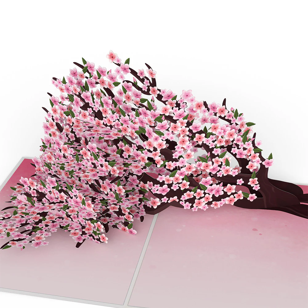 Cherry Blossom Branches in Bloom Mother’s Day Pop-Up Card and Playful Painted Bloom Sentiment Set for Mom - Image 3