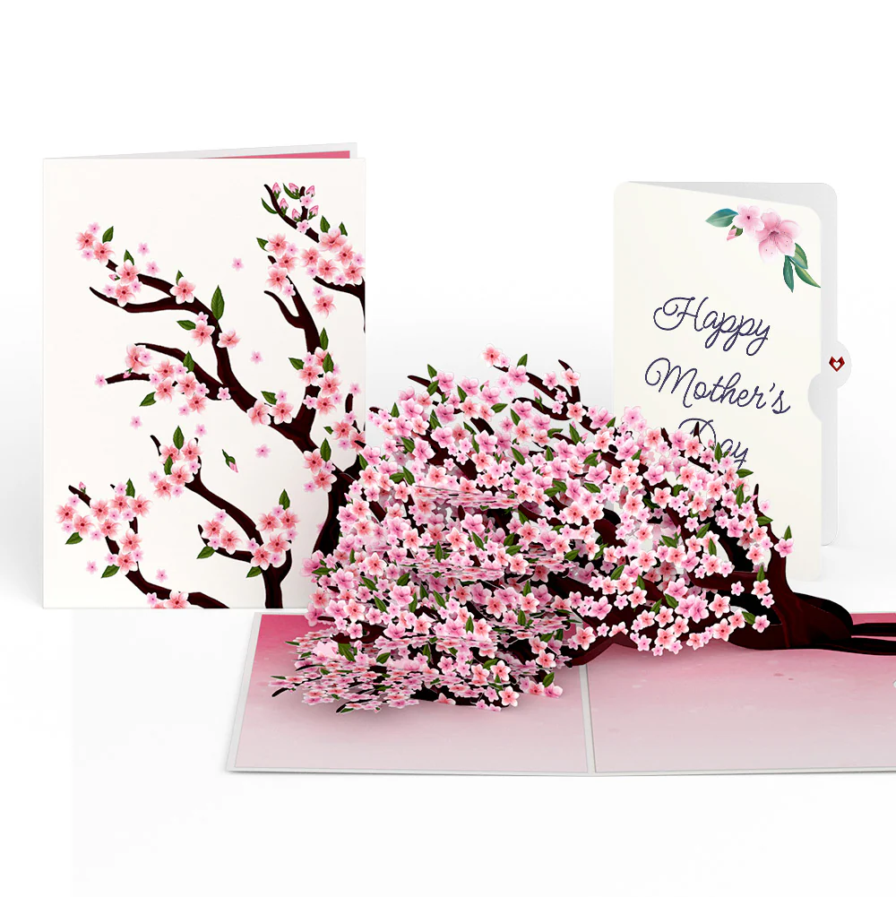 Cherry Blossom Branches in Bloom Mother's Day Pop-Up Card and Sentiment Set