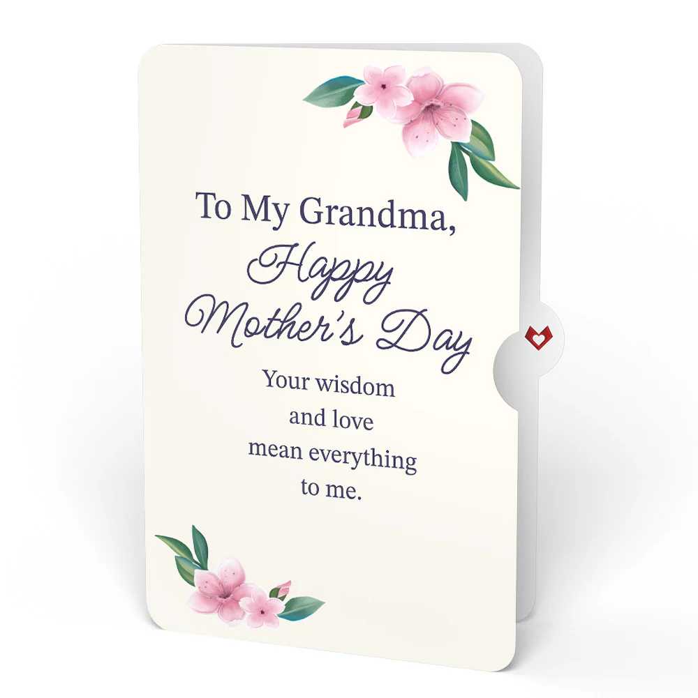 Cherry Blossom Branches in Bloom Mother's Day Pop-Up Card and Sentiment Set for Grandma - Image 4