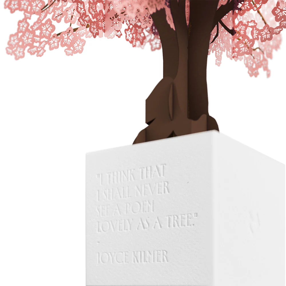 Cherry Blossom Poet Tree Pop-Up Paper Sculpture - Image 3