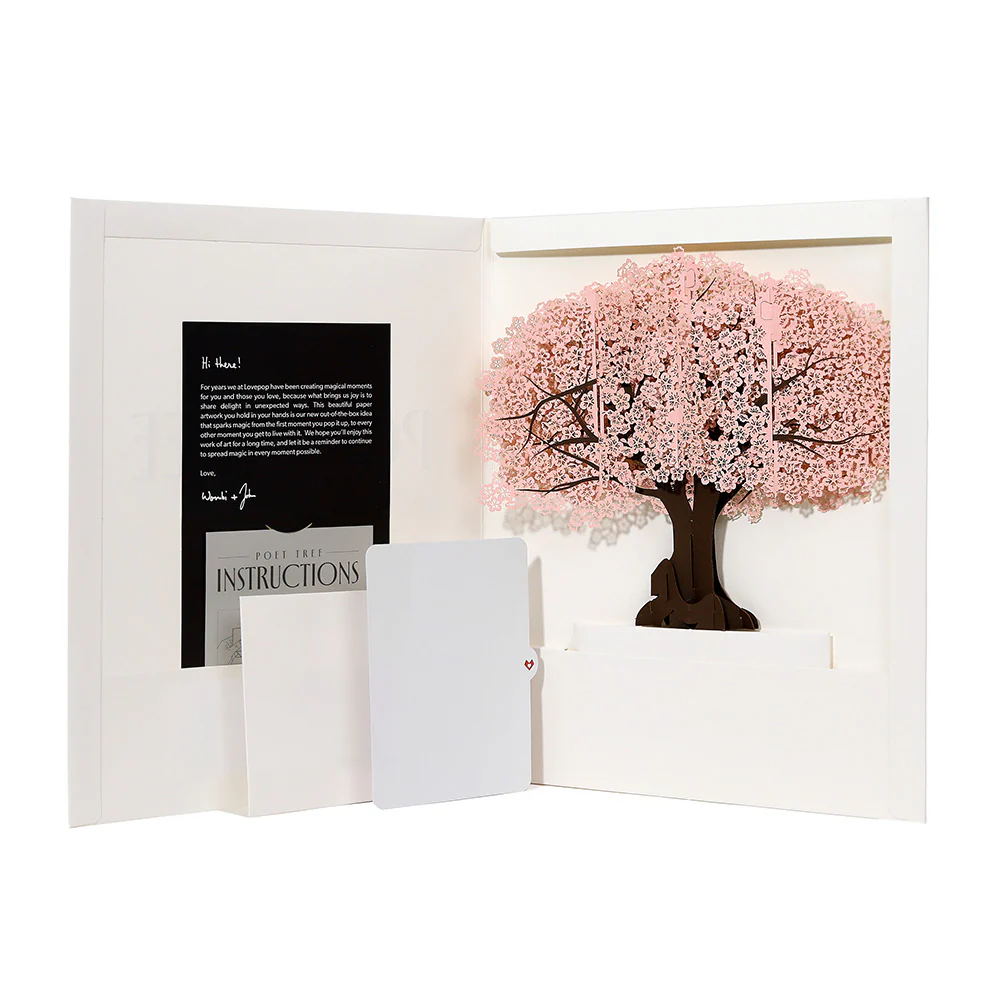 Cherry Blossom Poet Tree Pop-Up Paper Sculpture - Image 8