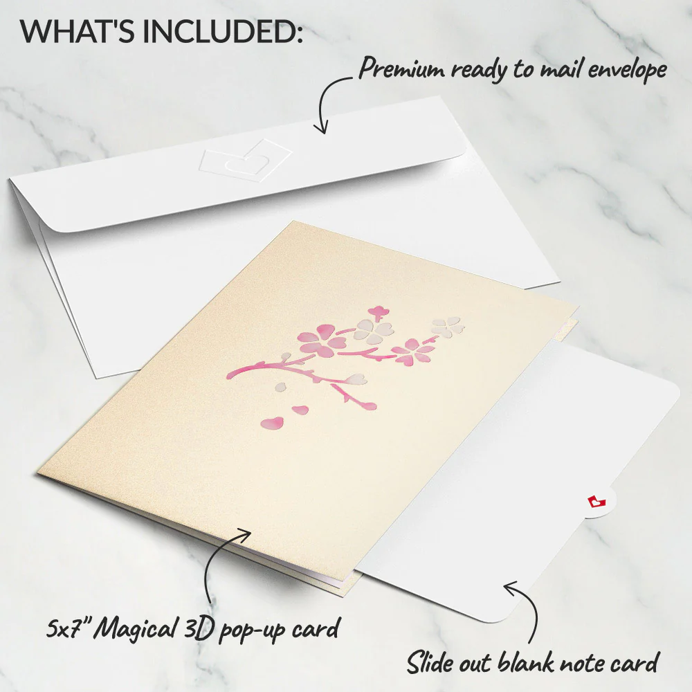 Cherry Blossom Pop-Up Card - Image 5