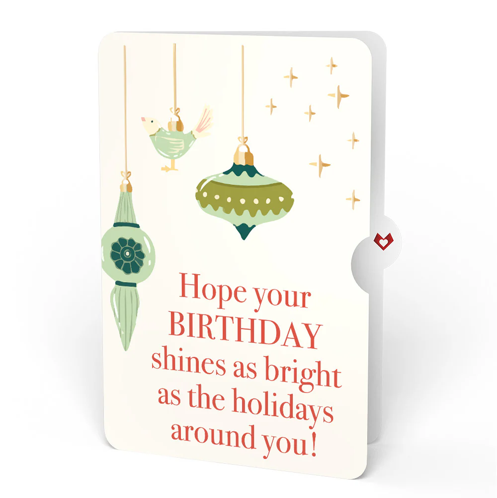 Christmas Cat Stockings Pop-Up Card and Twinkling Ornaments Birthday Sentiment Set - Image 4