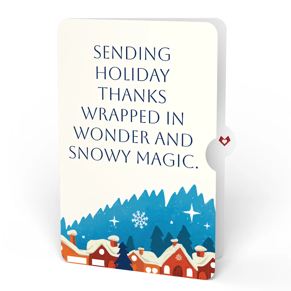 Christmas Eve Sleigh Ride Music and Lights Pop-Up Card and Snowy Magic Thank You Sentiment Set - Image 4