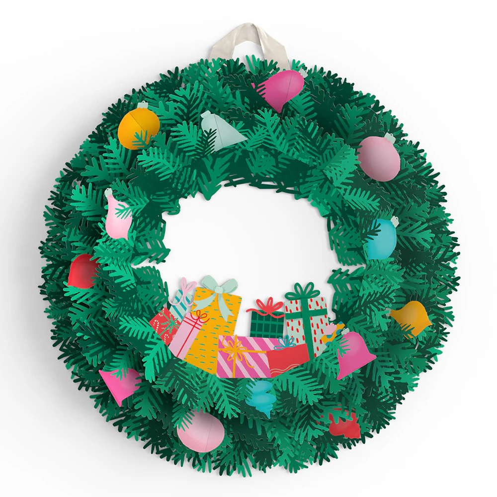 Christmas Joy Wreath and Poinsettia Winter Birthday Sentiment Set - Image 3