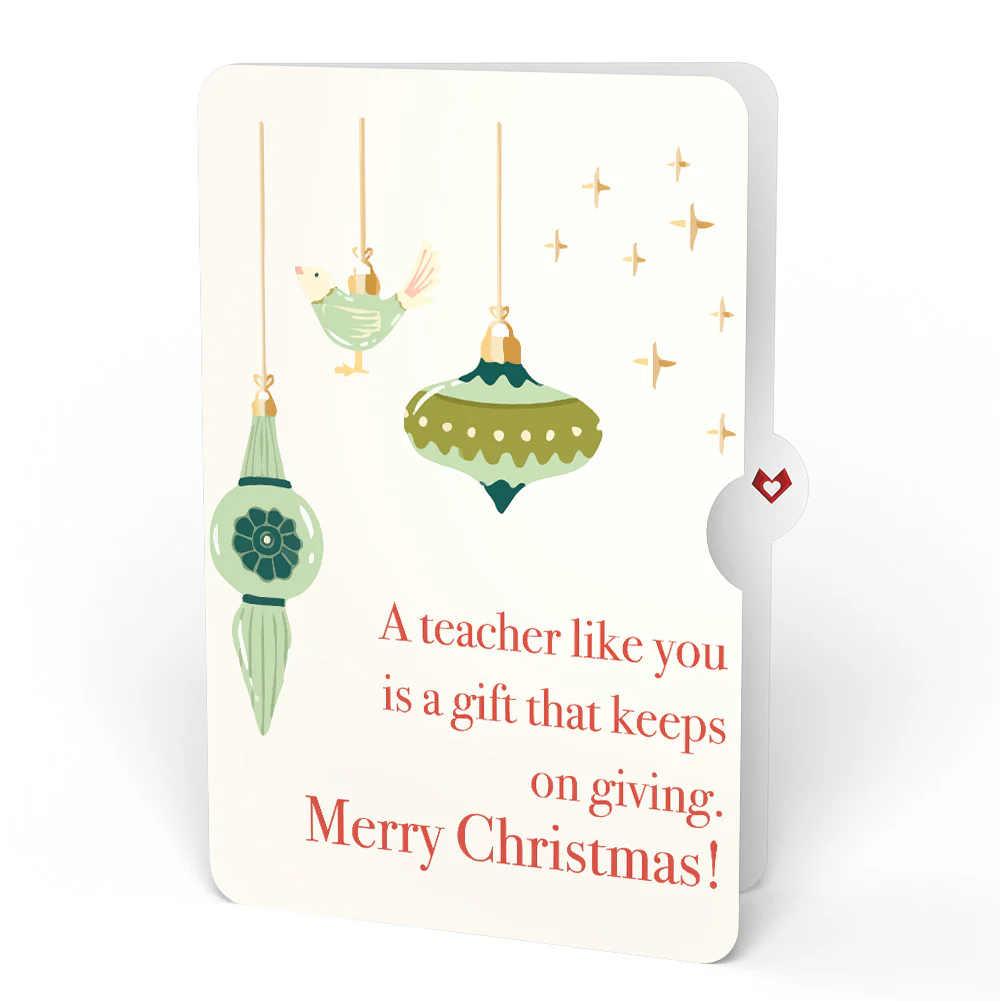 Christmas Sleigh Ride Loooooong Card™ (Expands to 2 feet) and Sentiment Set for Teacher - Image 4