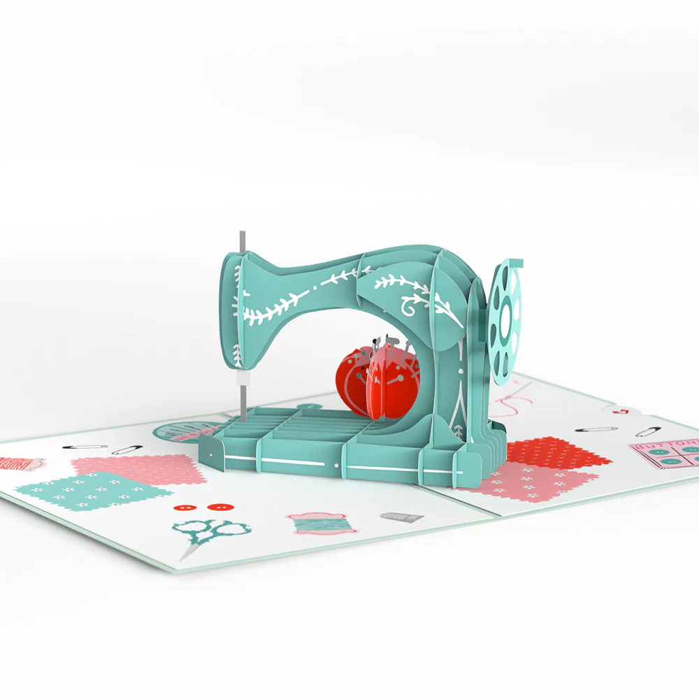 Classic Sewing Machine Pop-Up Card - Image 3