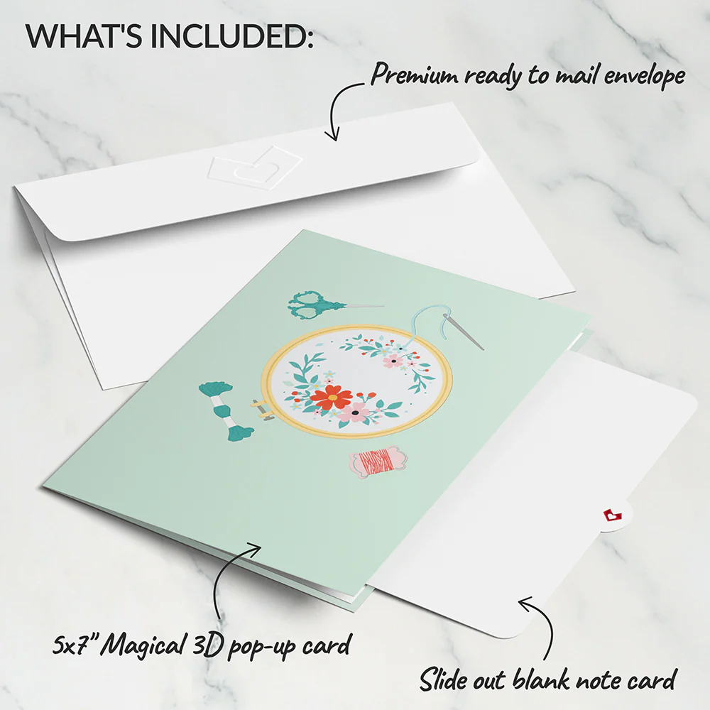 Classic Sewing Machine Pop-Up Card - Image 5