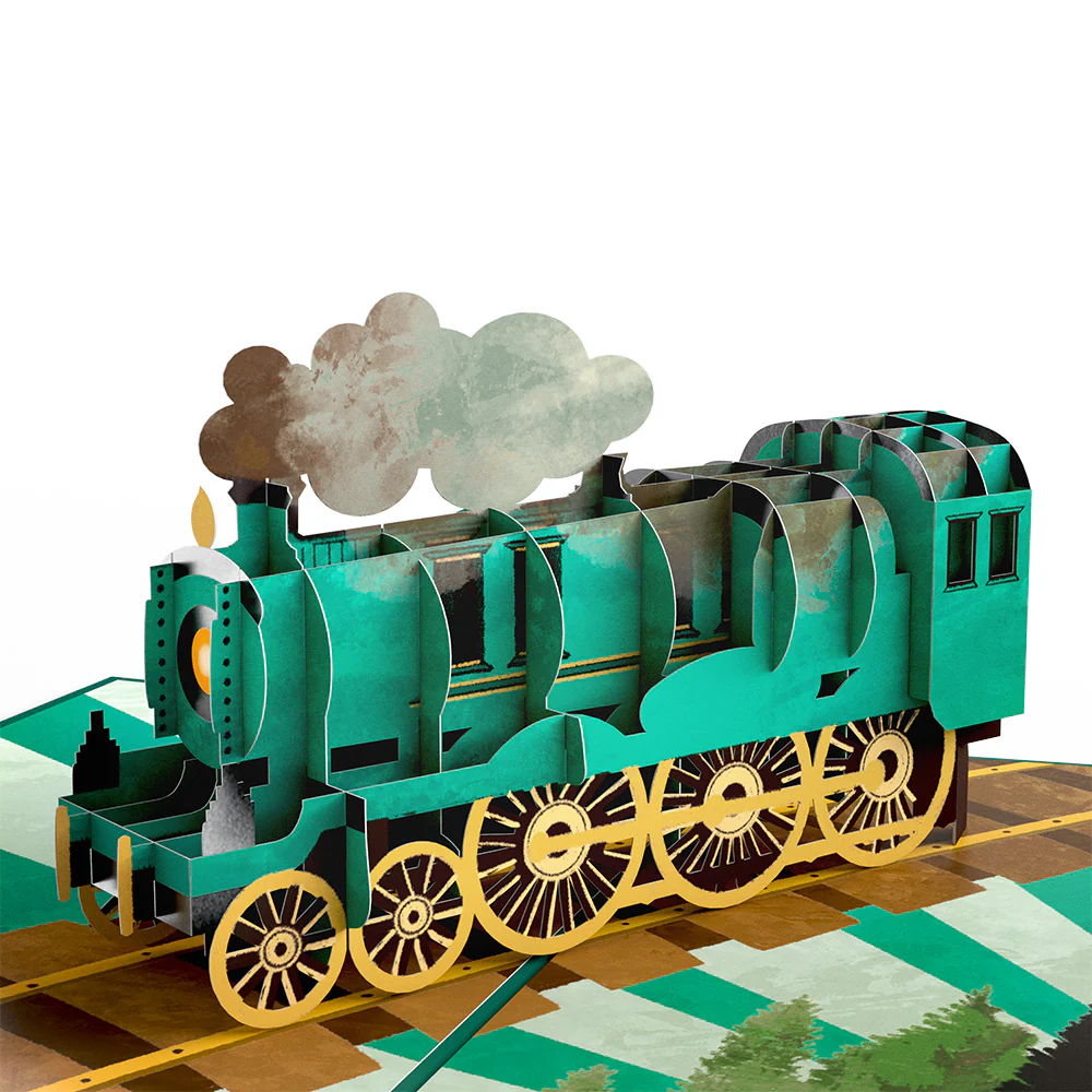 Classic Train Birthday Pop-Up Card and Sentiment Set - Image 3