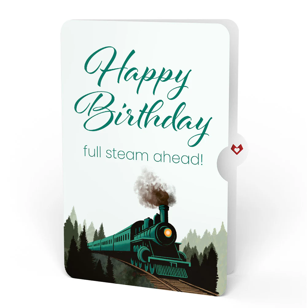 Classic Train Birthday Pop-Up Card and Sentiment Set - Image 4