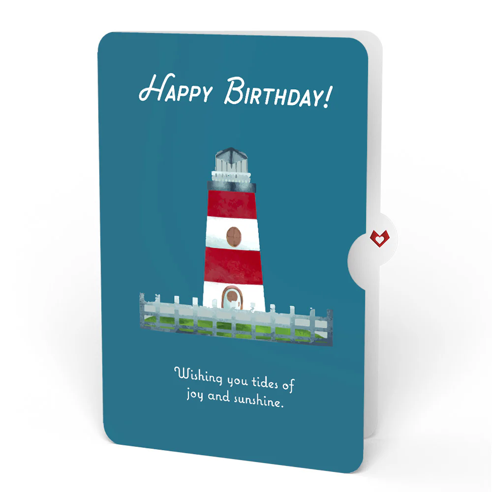Coastal Lighthouse Birthday Pop-Up Card and Sentiment Set - Image 4