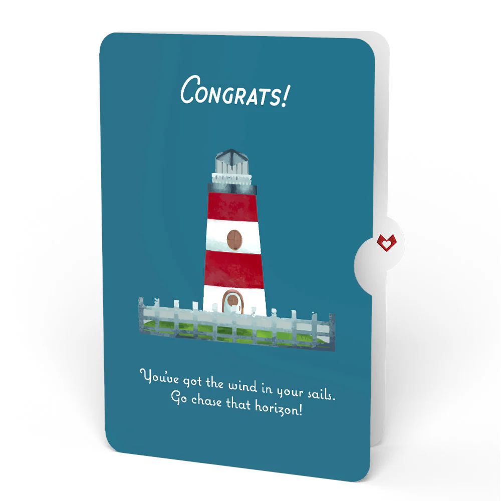 Coastal Lighthouse Congratulations Pop-Up Card and Sentiment Set - Image 4