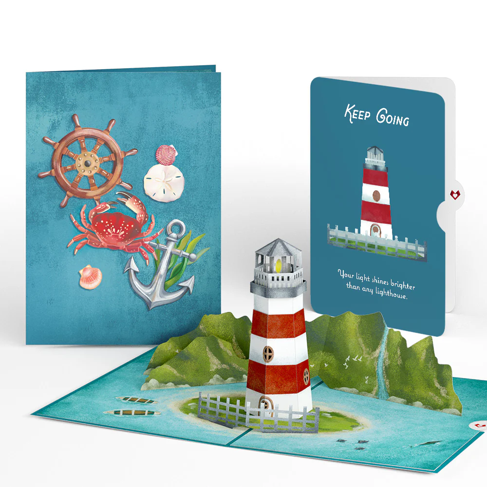 Coastal Lighthouse Encouragement Pop-Up Card and Sentiment Set