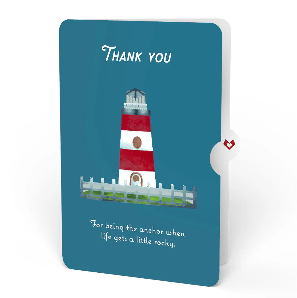 Coastal Lighthouse Thank You Pop-Up Card and Sentiment Set - Image 4