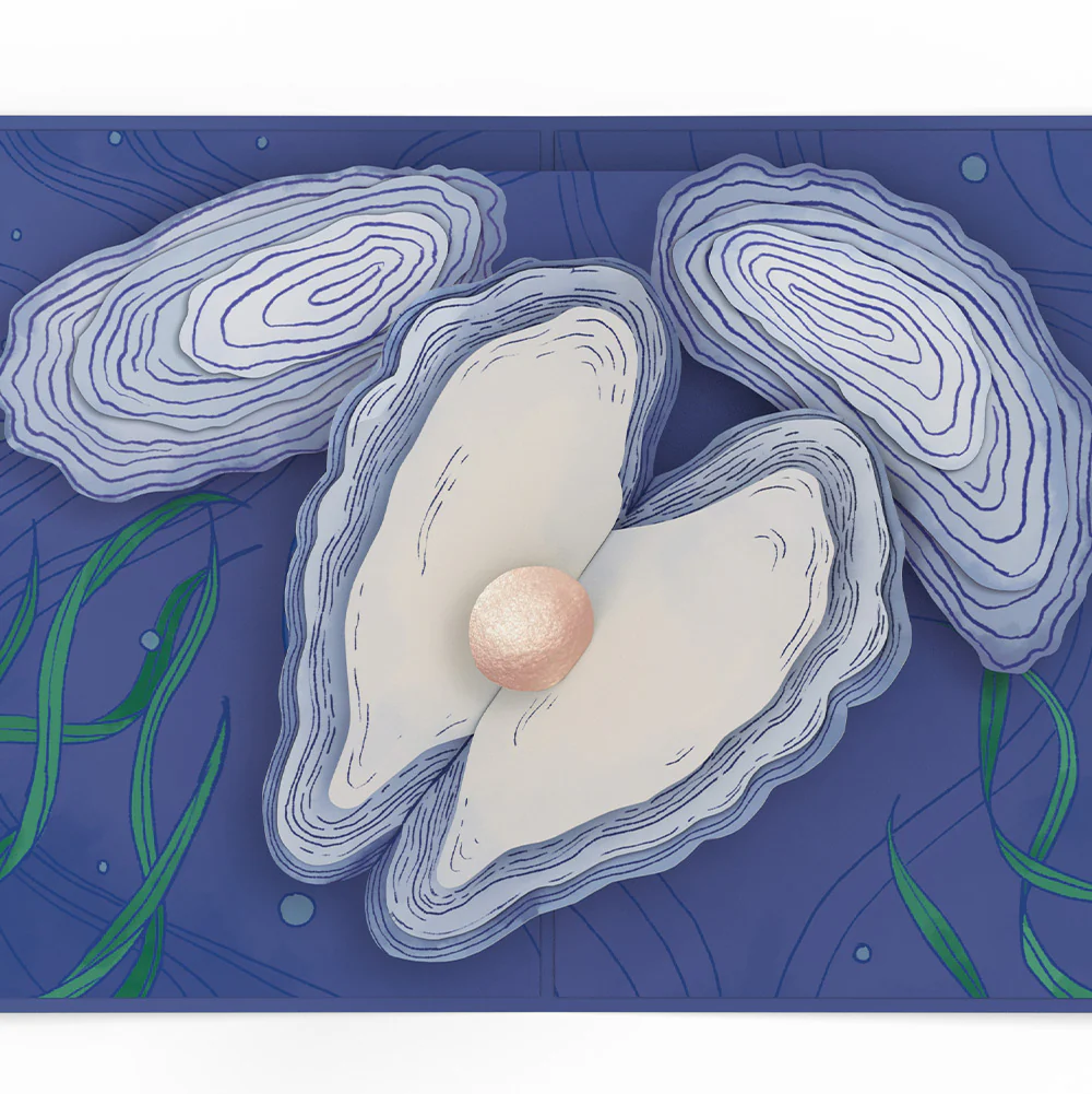 Coastal Oysters Pop-Up Card and Sentiment Set for Mom - Image 3