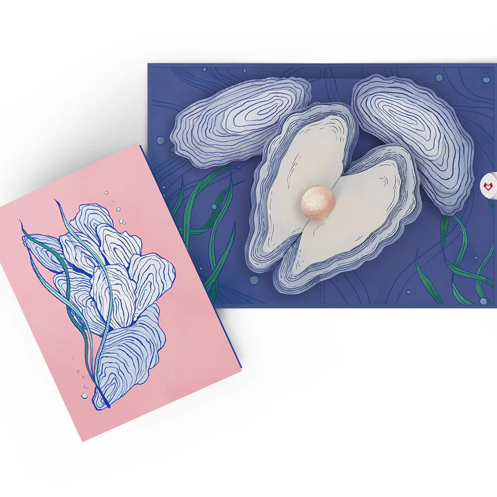 Coastal Oysters Pop-Up Card
