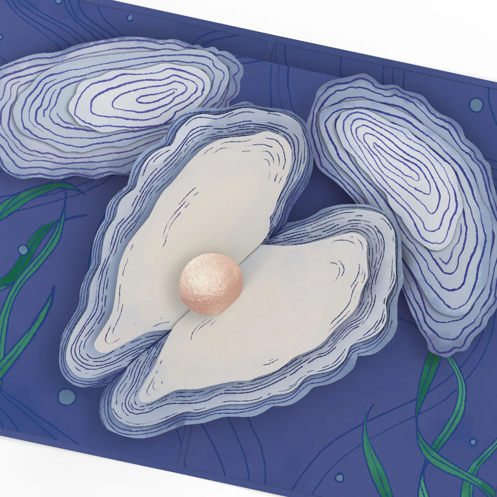 Coastal Oysters Pop-Up Card - Image 2