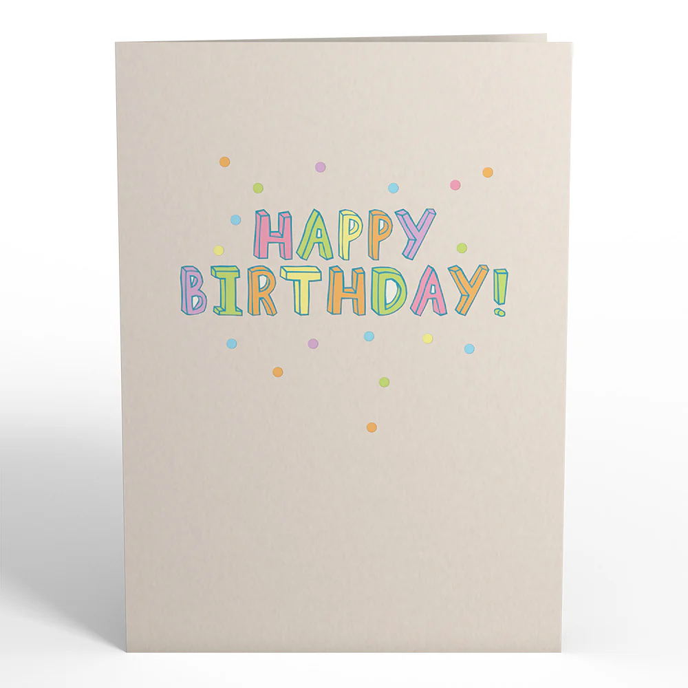 Confetti Birthday Cake Slice Pop-Up Card - Image 5