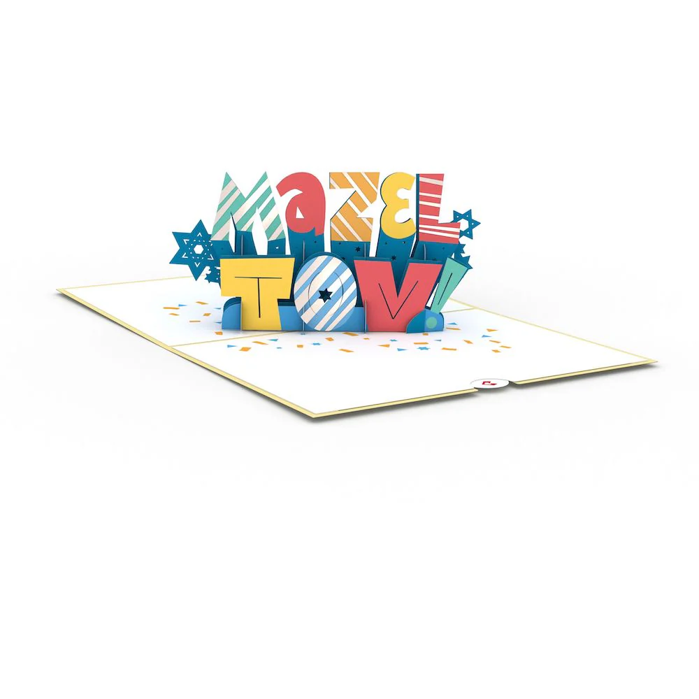Confetti Mazel Tov Pop-Up Card - Image 3