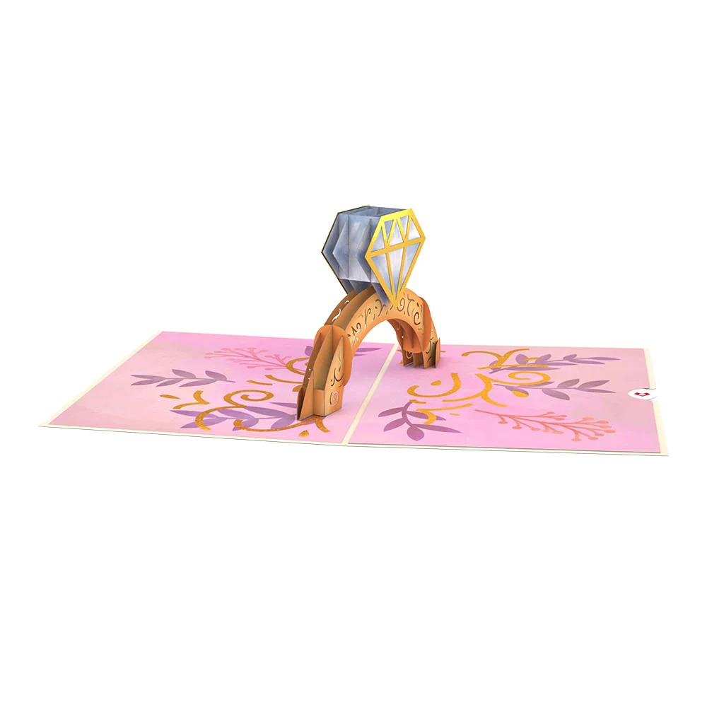 Congratulations Engagement Ring Pop-Up Card - Image 3