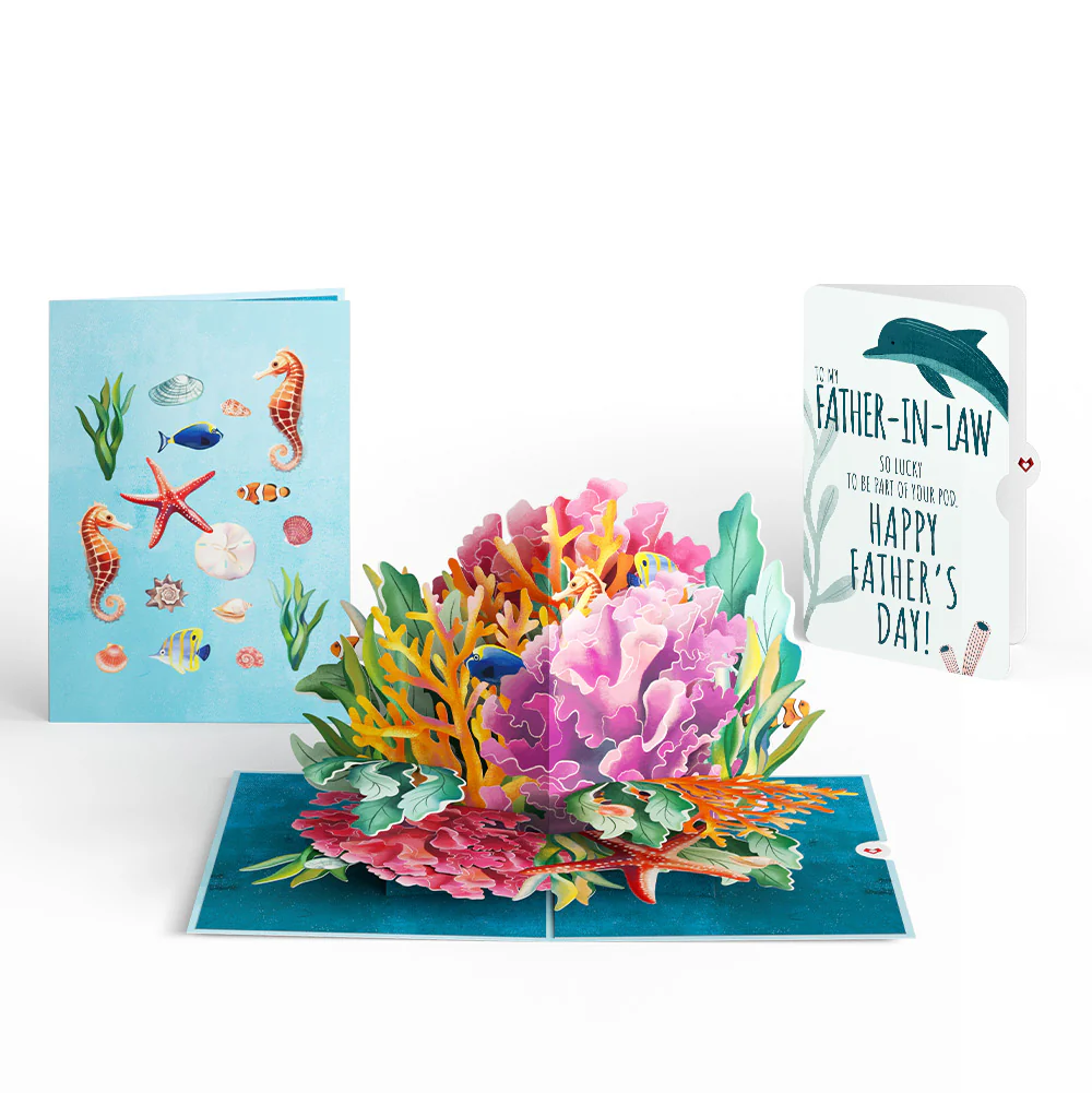 Coral Reef Wonders Father’s Day Pop-Up Card and Sentiment Set for Father-in-law