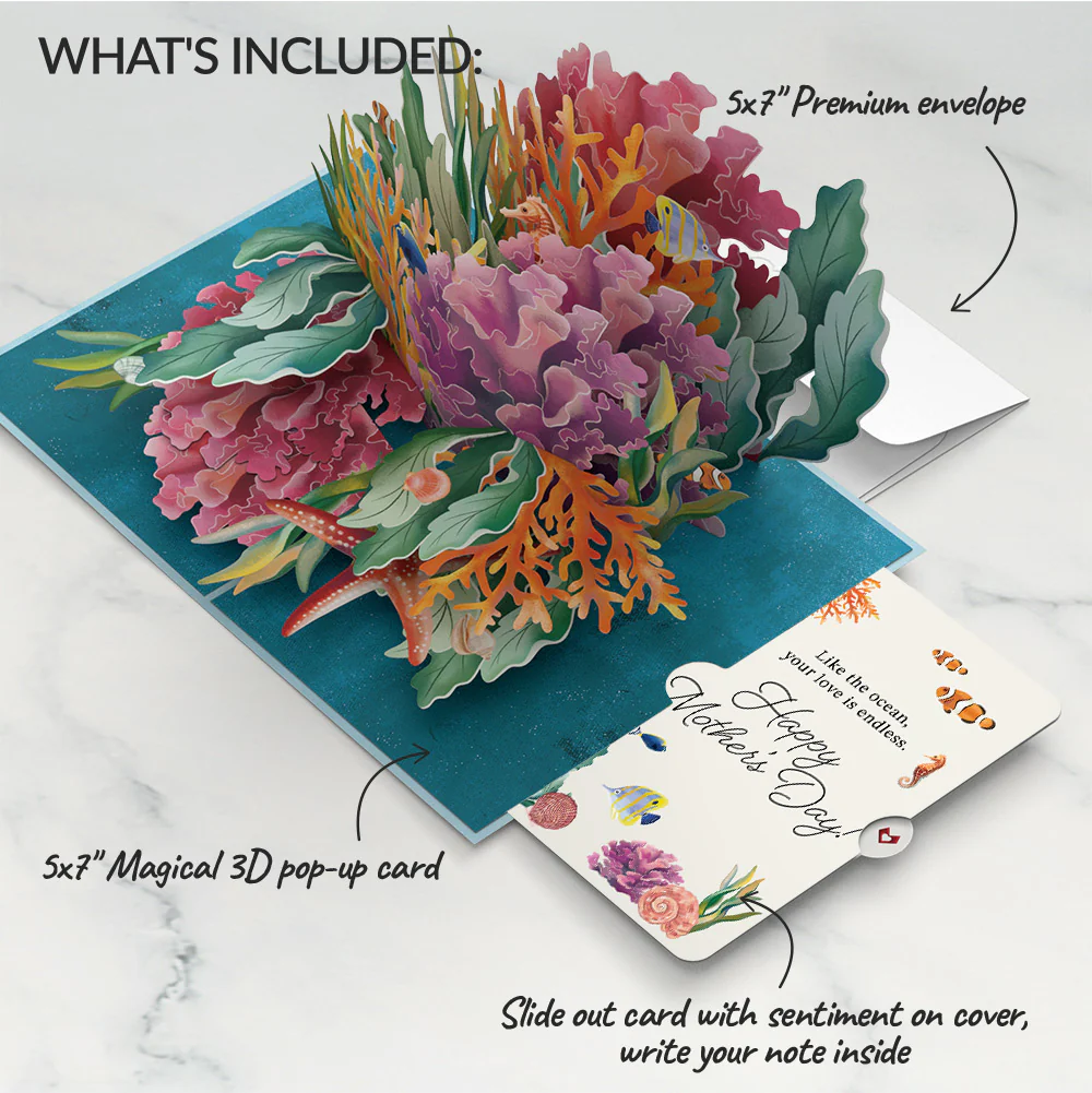 Coral Reef Wonders Mother's Day Pop-Up Card and Sentiment Set - Image 2
