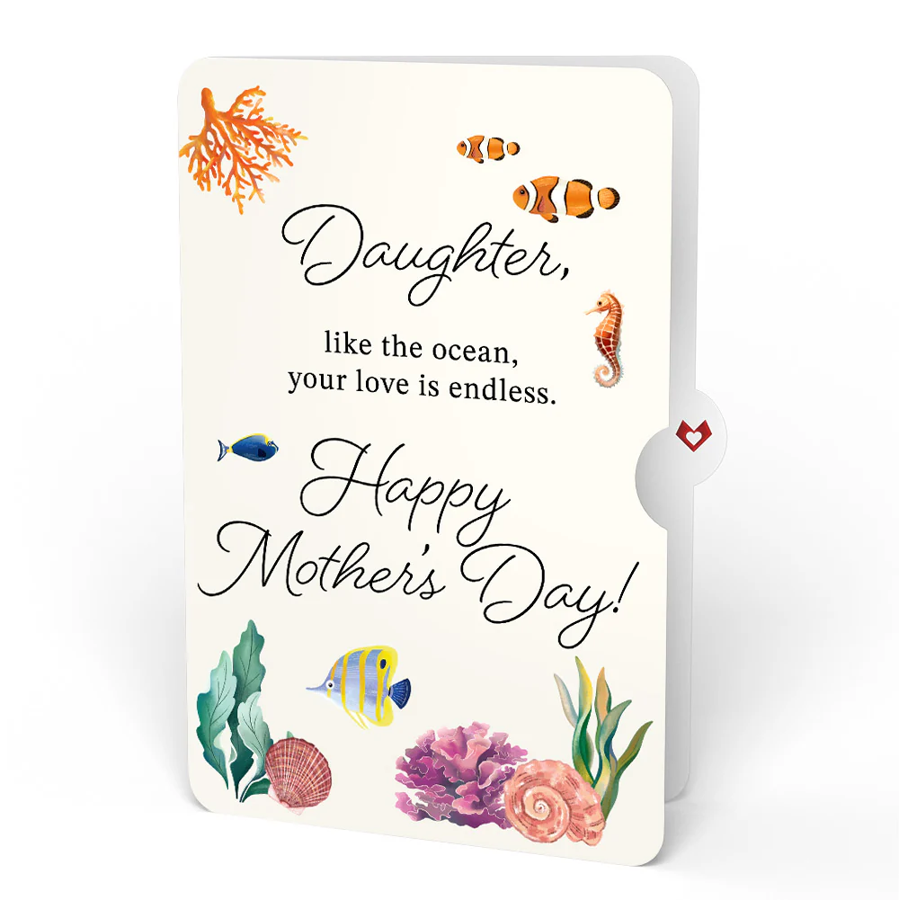 Coral Reef Wonders Mother's Day Pop-Up Card and Sentiment Set for Daughter - Image 4
