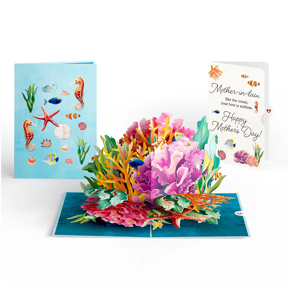Coral Reef Wonders Mother's Day Pop-Up Card and Sentiment Set for Mother-in-law