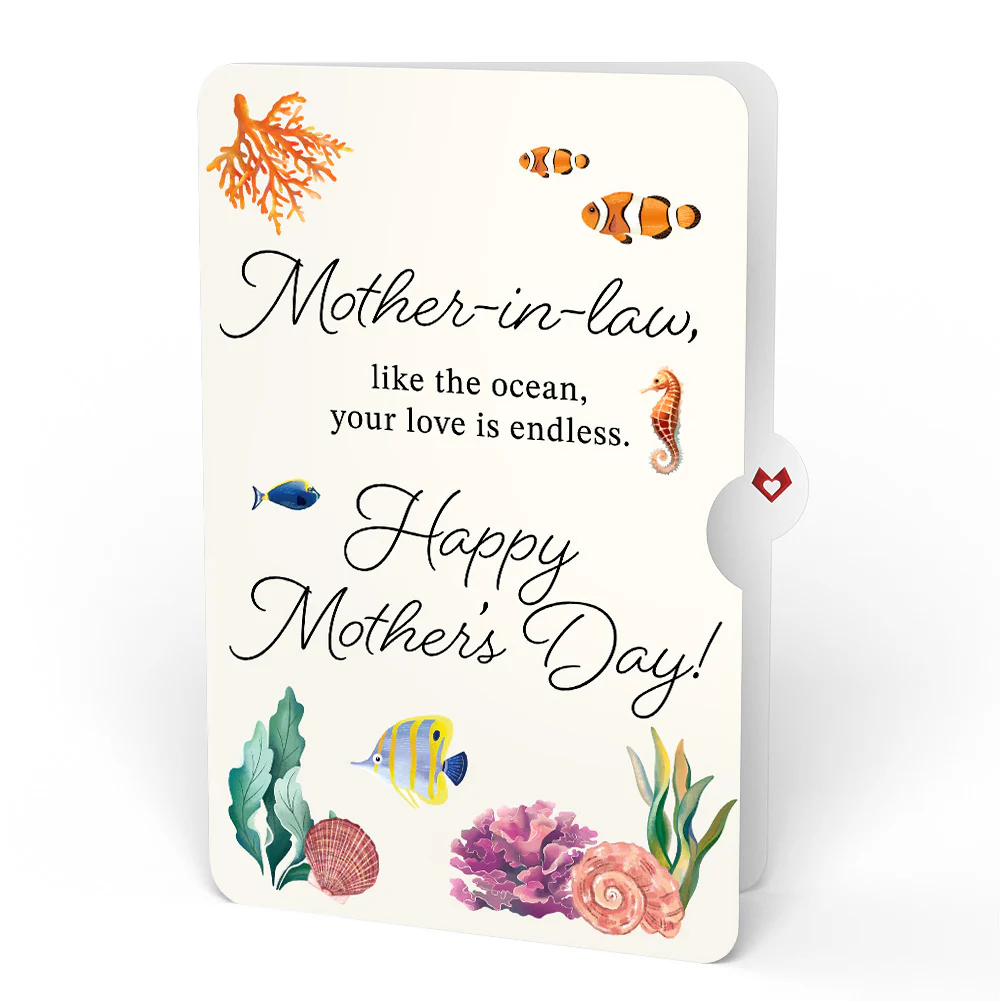 Coral Reef Wonders Mother's Day Pop-Up Card and Sentiment Set for Mother-in-law - Image 4