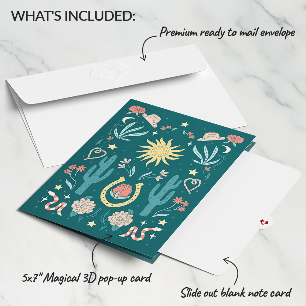 Cowgirl Boot Pop-Up Card - Image 5