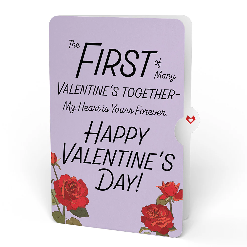Valentine's Day Flower My Heart Is Yours Forever Bouquet and Sentiment Set - Image 4
