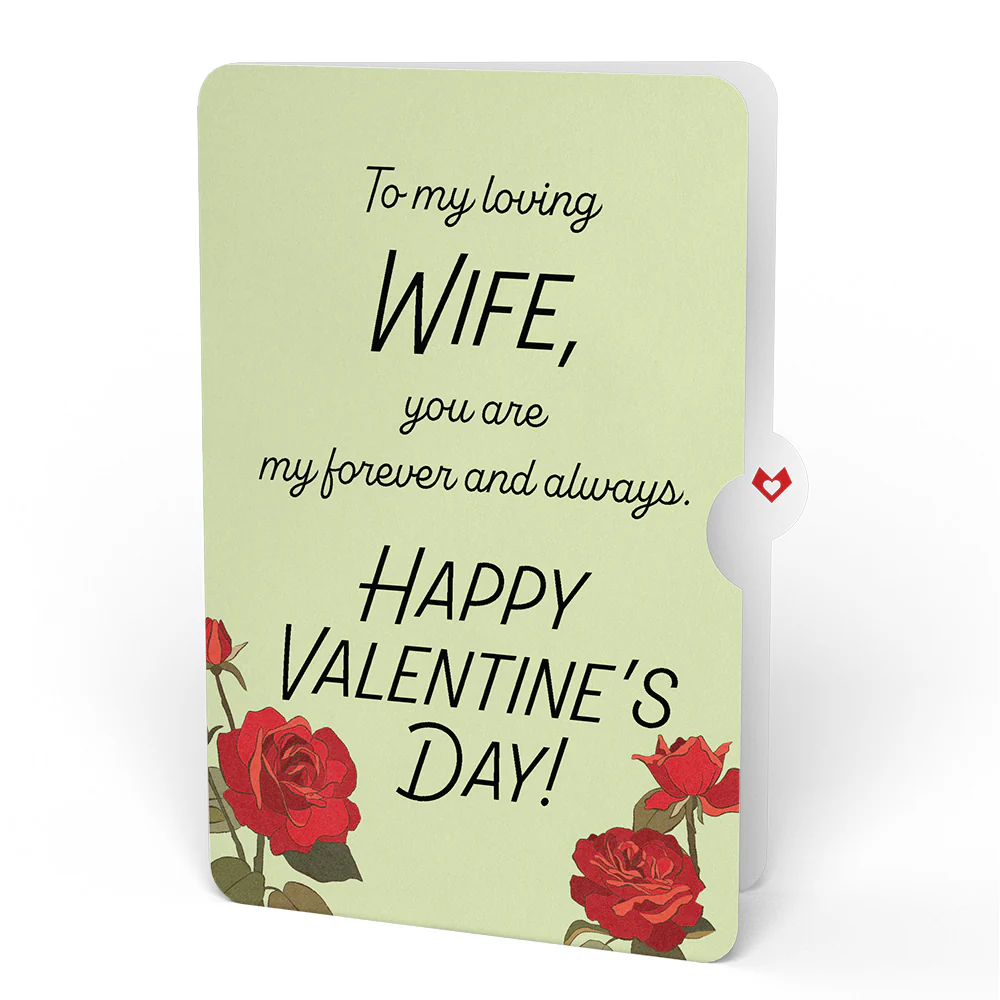 Valentine's Day Flower Bouquet and Sentiment Set for Wife - Image 4