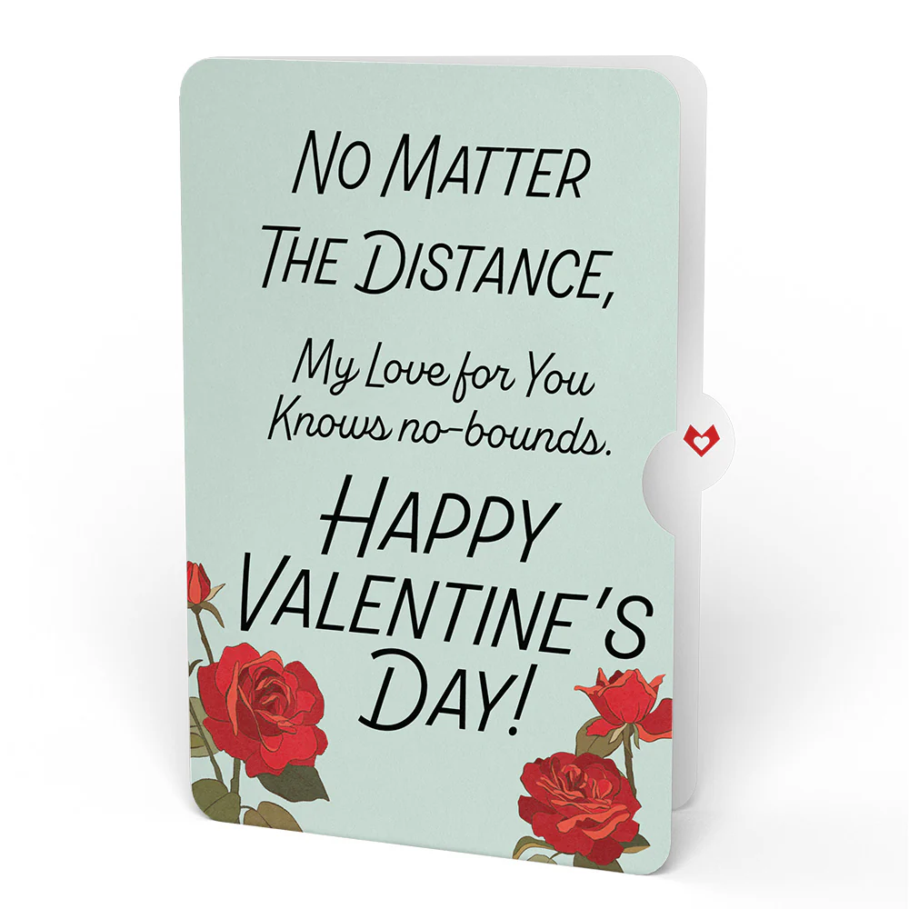 Romantic Red Roses My Love For You Knows No-bounds Valentine Bouquet and Sentiment Set - Image 4