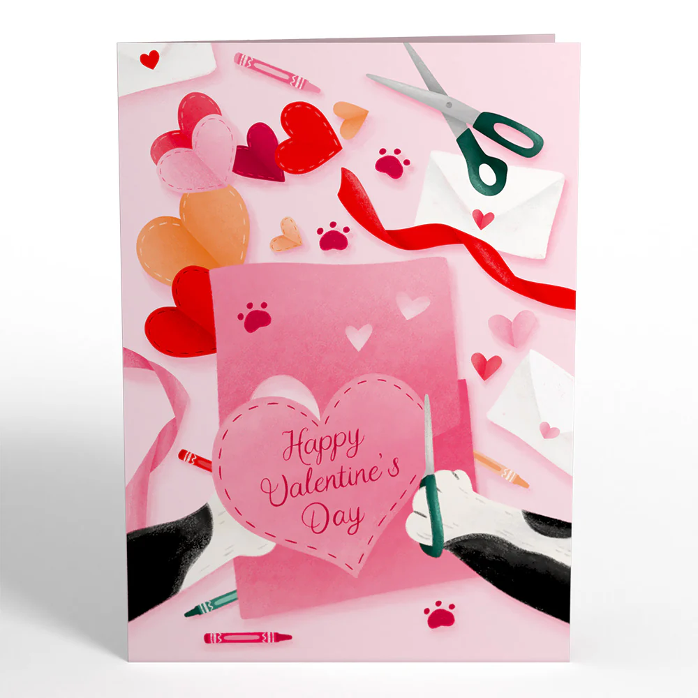 Crafty Cat Valentine’s Day Surprise Pop-Up Card - Image 4