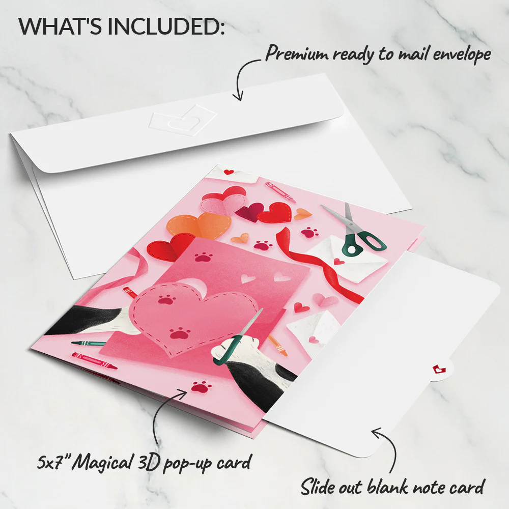 Crafty Love Cat Pop-Up Card - Image 5
