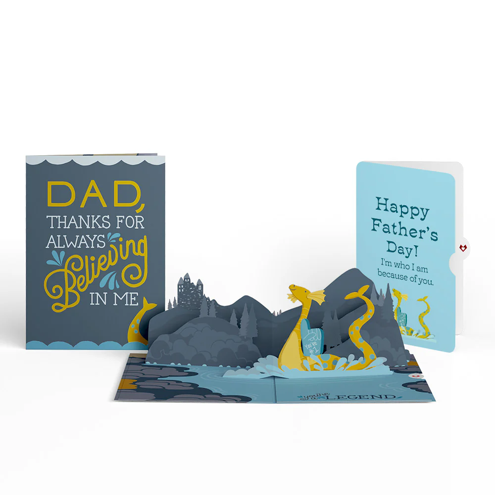 Dad You're a Legend Loch Ness Monster Father's Day Pop-Up Card and Sentiment Set