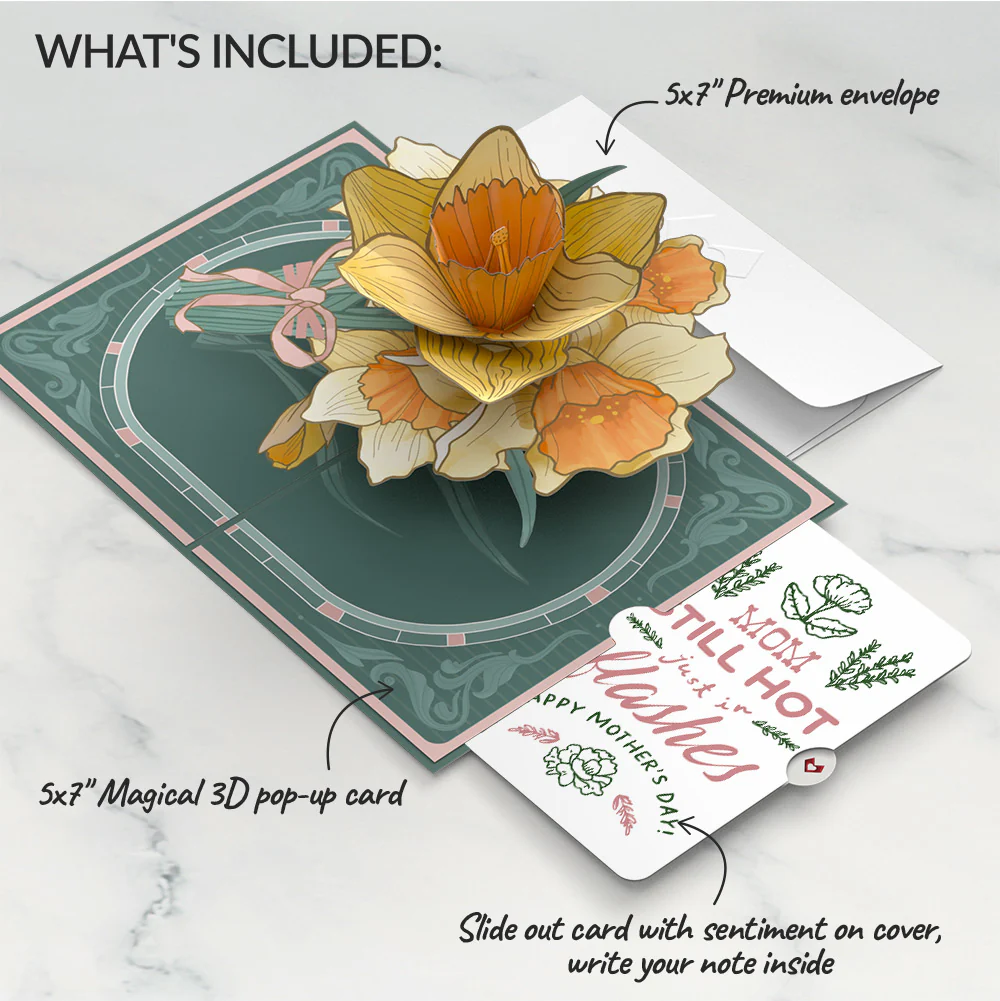 Daffodils in Bloom Mother’s Day Pop-Up Card and Playful Herb Garden Sentiment Set for Mom - Image 2