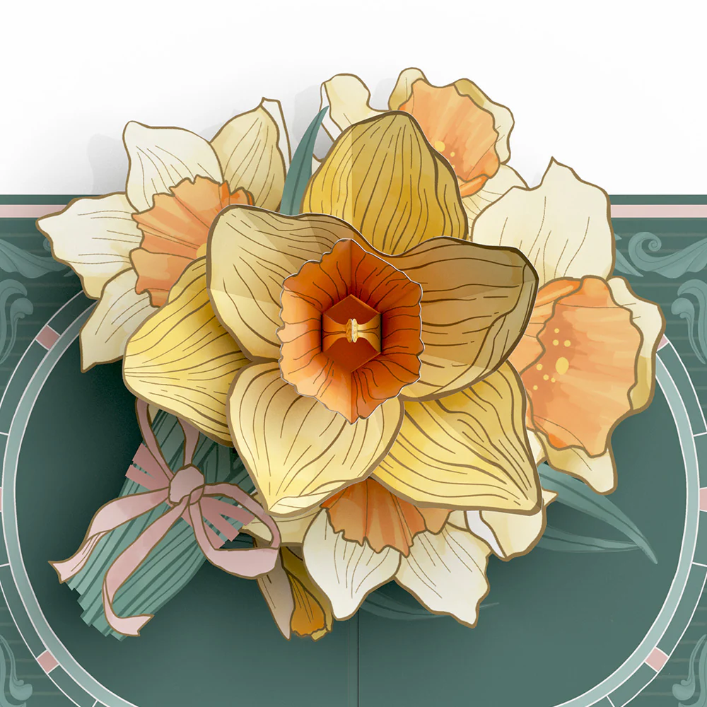 Daffodils in Bloom Pop-Up Card - Image 2