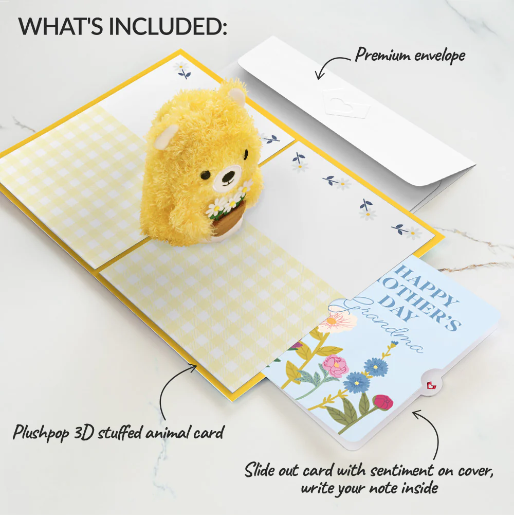 Daisy Greetings Mother's Day Plushpop Card and Sentiment Set for Grandma - Image 2