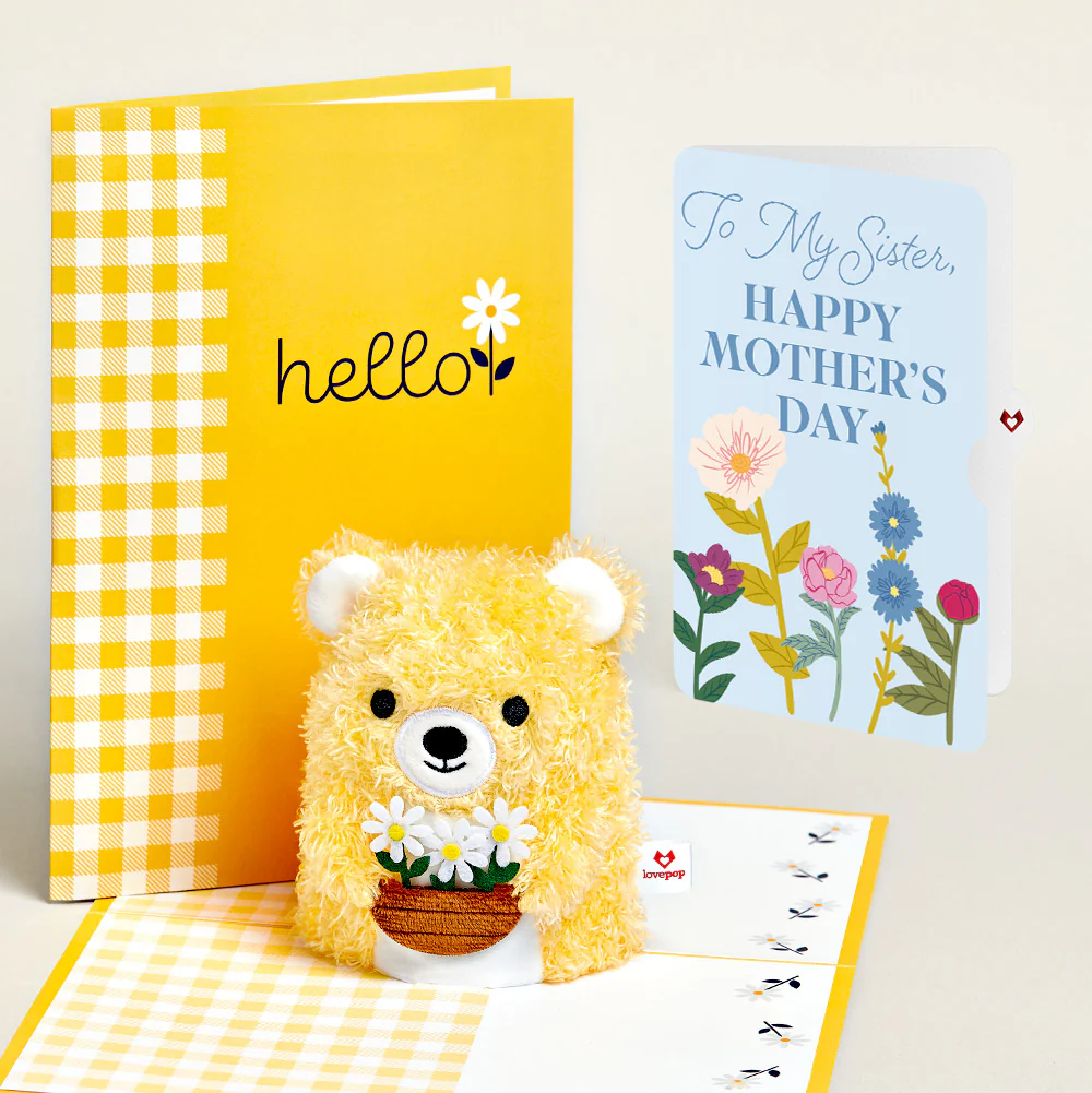 Daisy Greetings Mother's Day Plushpop Card and Sentiment Set for Sister