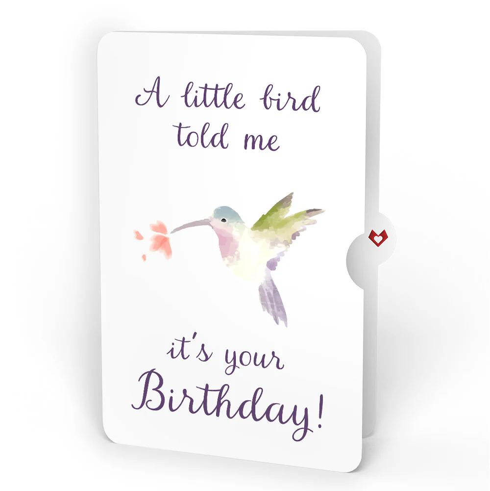 Daisy Patch Hummingbirds Birthday Pop-Up Card and A Little Hummingbird Kisses Sentiment Set - Image 4